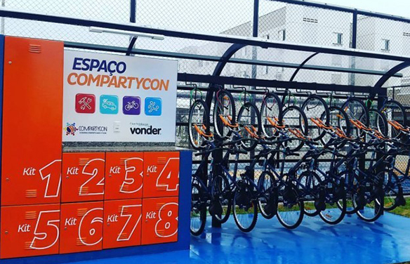 Yticon inaugura estação de bike compartilhada