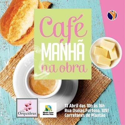 Café da manhã agita o canteiro de obras do Vila das Orquídeas