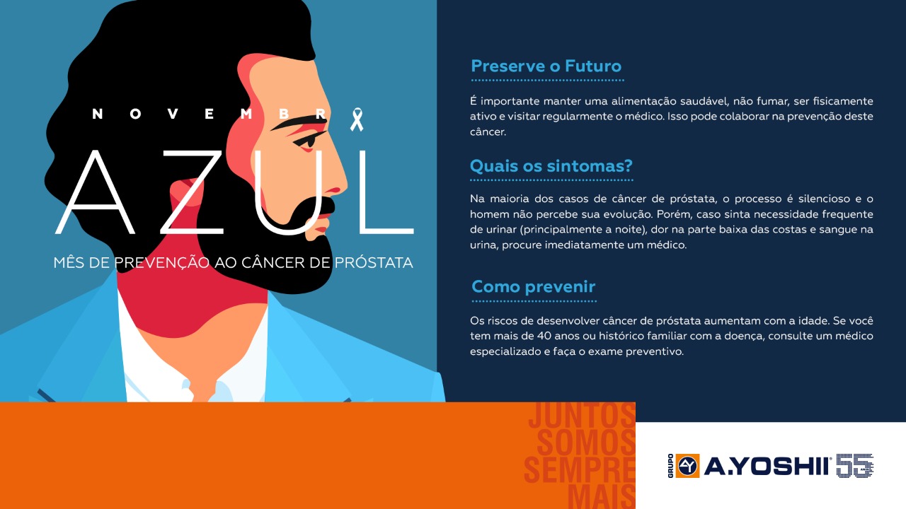 Novembro Azul, importância da prevenção contra o Câncer de Próstata