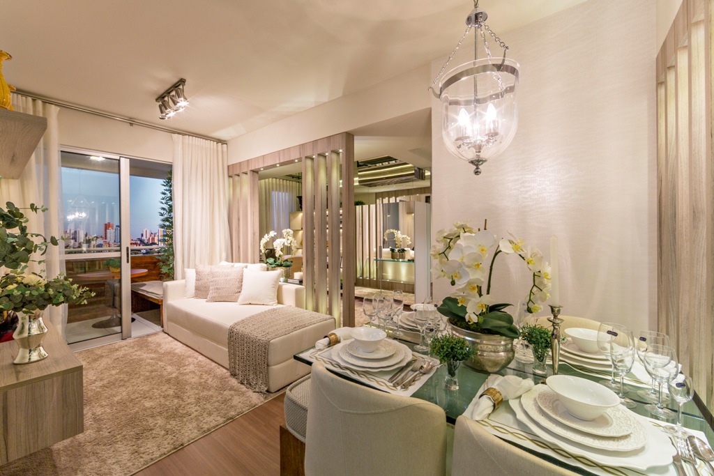 living do decorado do Boulevard Village