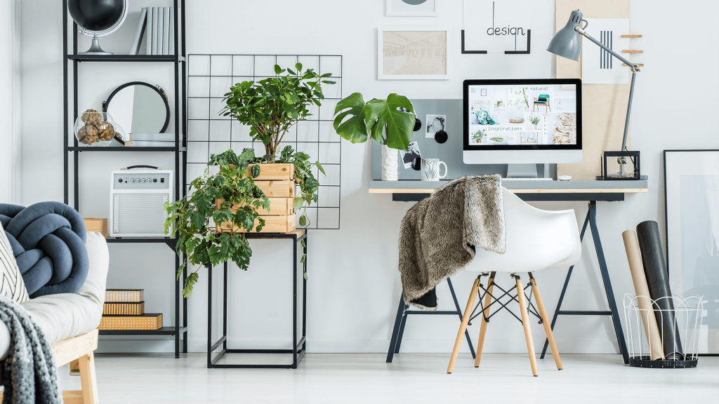 Dicas de organização de home office - aposte nas plantas para compor o ambiente