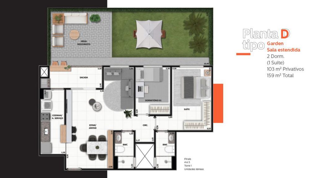 Apartamento na planta em Maringá