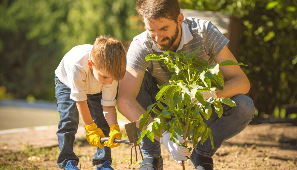 pai-e-filho-plantando