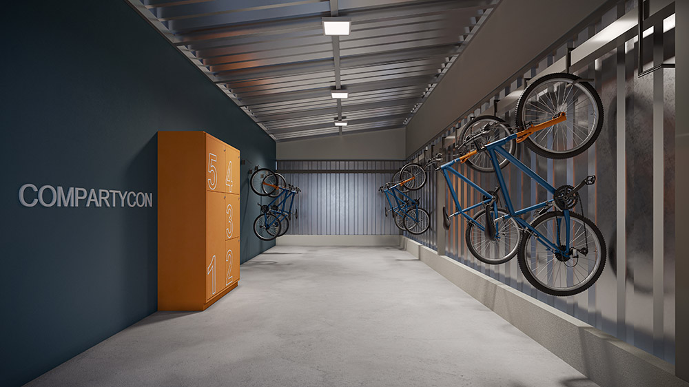 Espaço para bicicletas do Allegro, nova opção de apartamento em Maringá