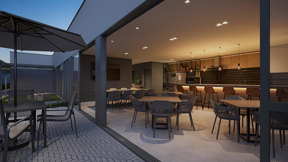 Espaço gourmet do Allegro, nova opção de apartamento em Maringá