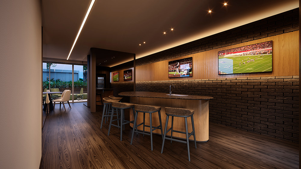 Sports bar do Upside em Campinas