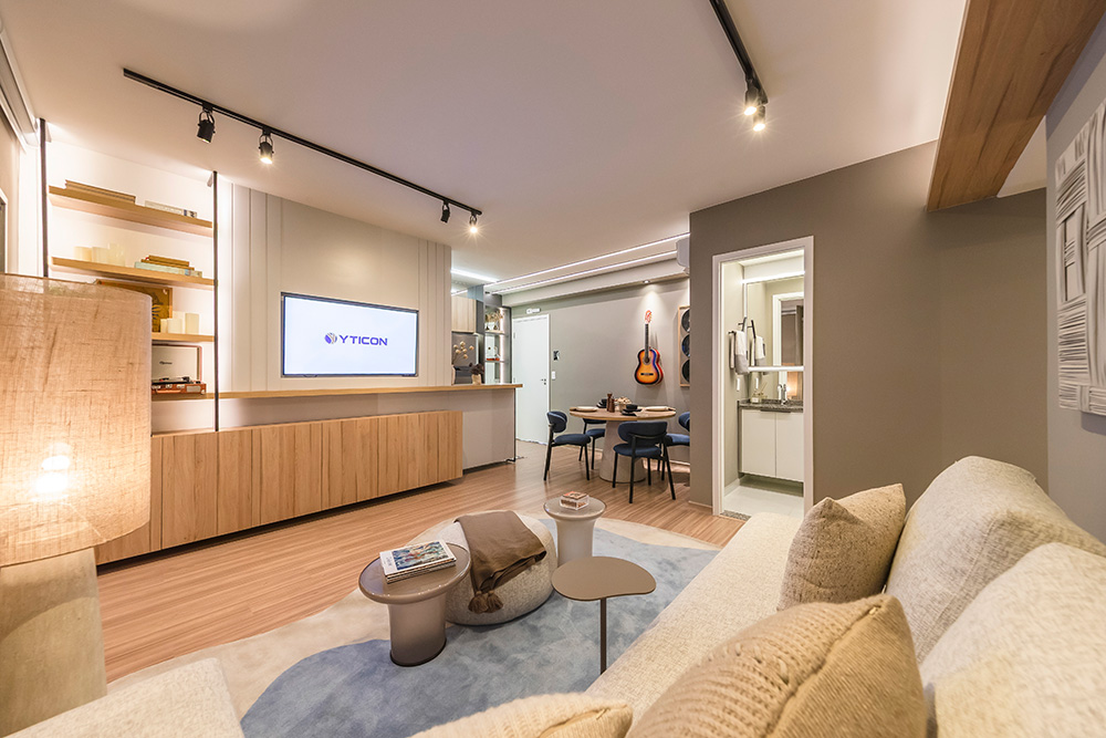 Sala estendida é uma opção de planta para dois quartos